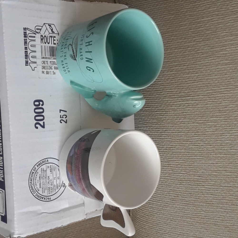 Lot of (2) Fishing Coffee Mugs